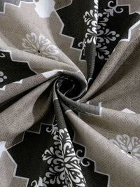 Myntra Elegant Homes Grey & Beige Geometric Pure Cotton 400TC King Bedsheet Set-2.5mX2.25m