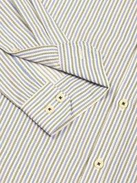 Thomas Scott Men Smart Spread Collar Pinstripes Striped Cotton Formal Shirt