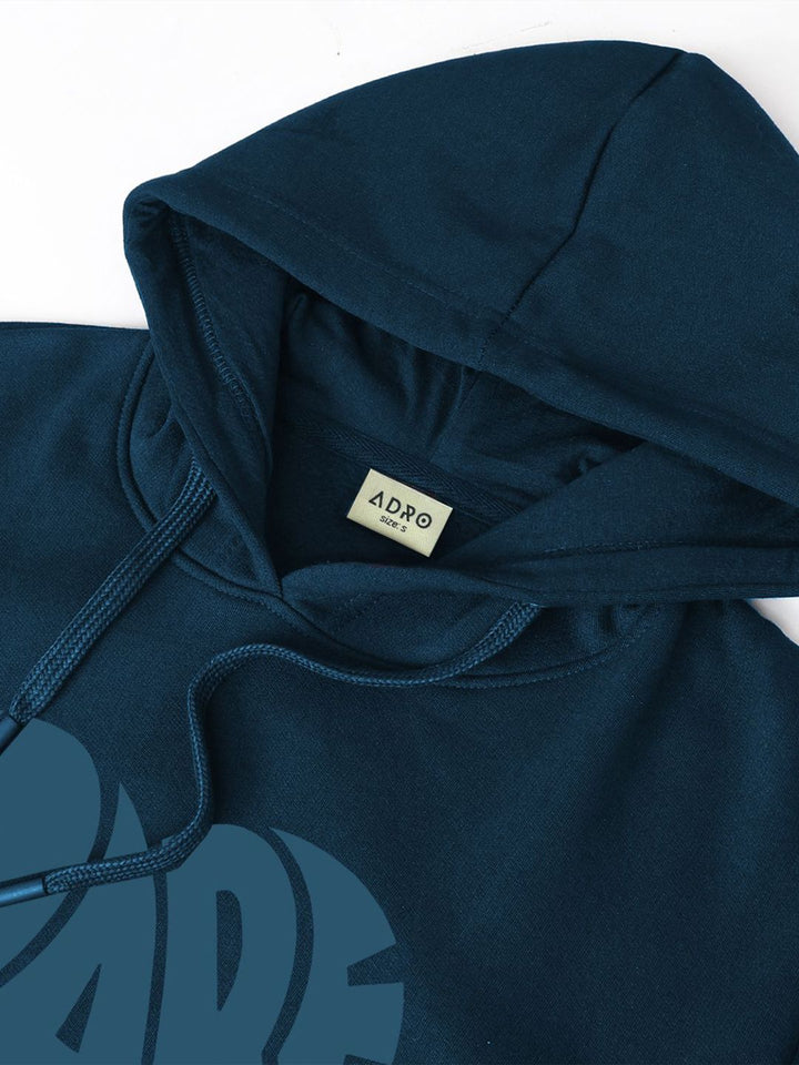 ADRO Men Printed Hooded Sweatshirt