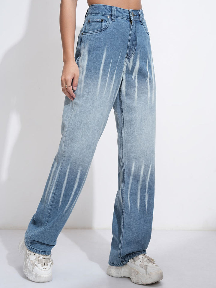 Tokyo Talkies Women High Rise Dad Fit Jeans