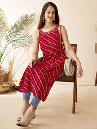 Anouk leheriya Printed Straight Kurta