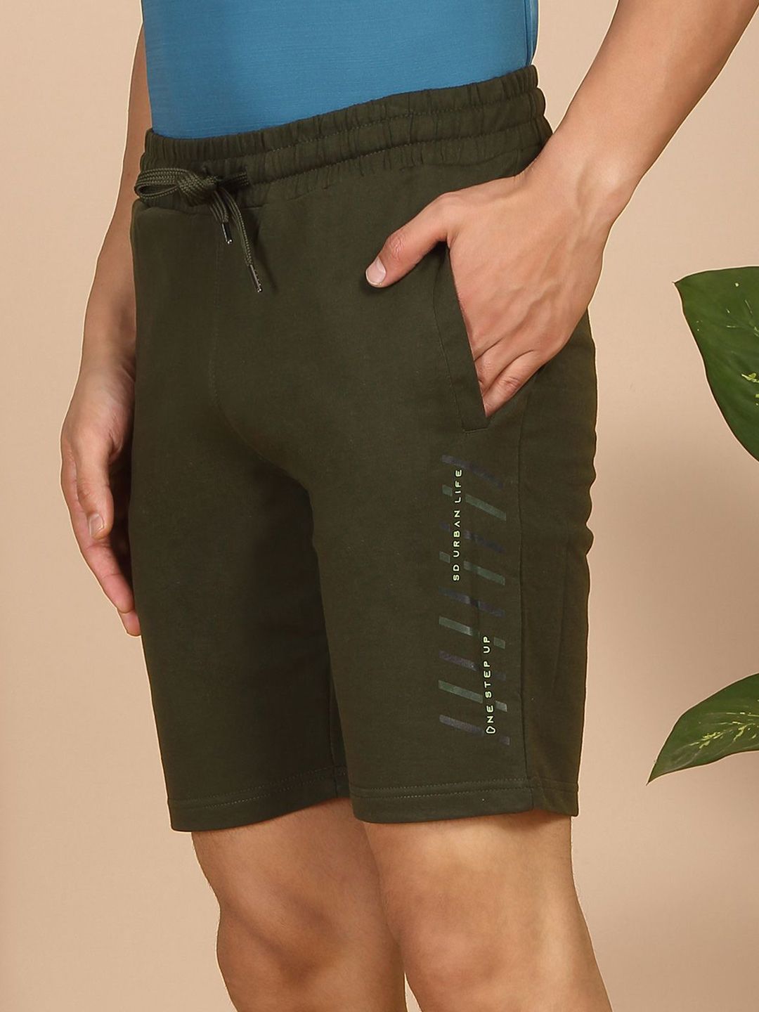 Sweet Dreams Men Cotton Mid-Rise Lounge Shorts