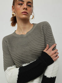 STREET 9 Women Colourblocked Pullover