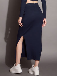 SASSAFRAS BASICS Rib Pencil Midi Skirt