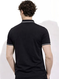 Baju-T Kolar Polo Berjalur ADRO Lelaki
