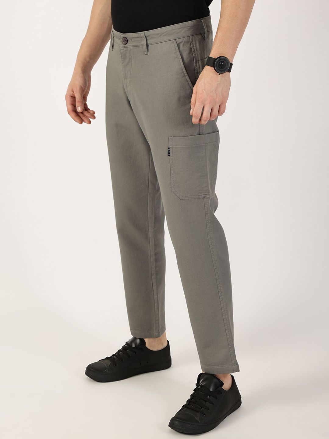 Thomas Scott Men Smart Regular Fit Mid-Rise Chinos Trousers