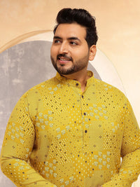 SOJANYA PLUS Floral Printed Mandarin Collar Straight Kurta
