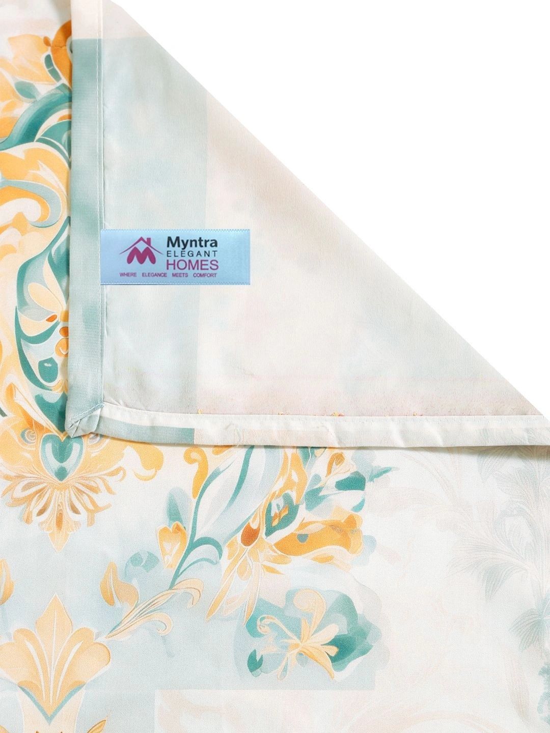 Myntra Elegant Homes Green Geometric 400 TC Bedsheet dengan 2 Sarung Bantal