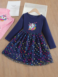 YK Embellished Print Fit & Flare Dress