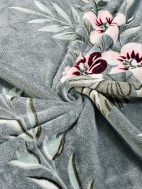 Myntra Elegant Homes Green Floral Printed Fitted 300 TC Single Bedsheet Set- 225X150 cm