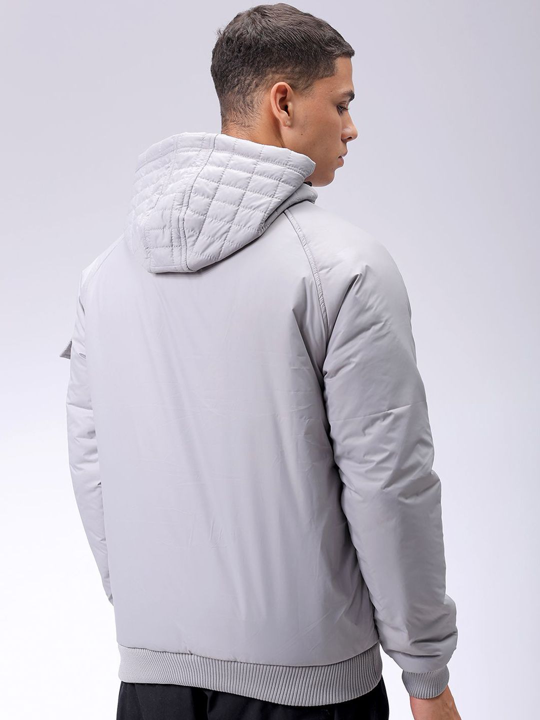 The Indian Garage Co Men Hooded Slim Fit Bomber Jacket