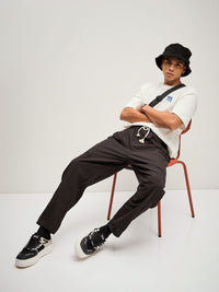 THE BEAR HOUSE Men Solid Loose Fit Mid Rise Trouser