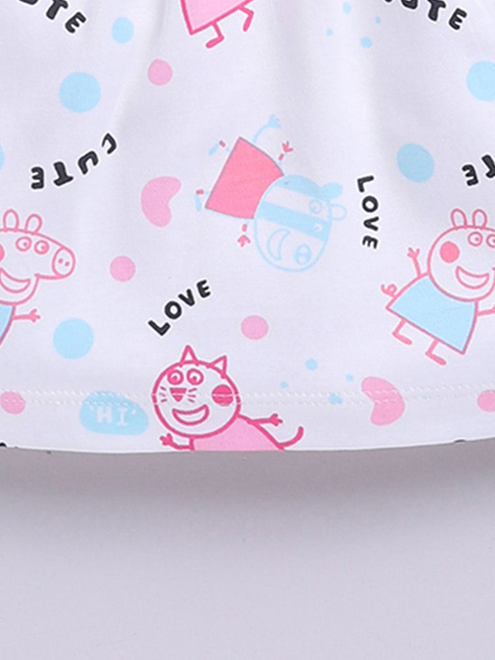 Happy Faces Infant Girls Peppa Pig Printed Pure Cotton A-Line Dress