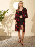 Berrylush Women Printed Longline Shrug