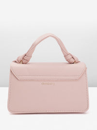 DressBerry Brand Logo Embossed Textured Satchel
