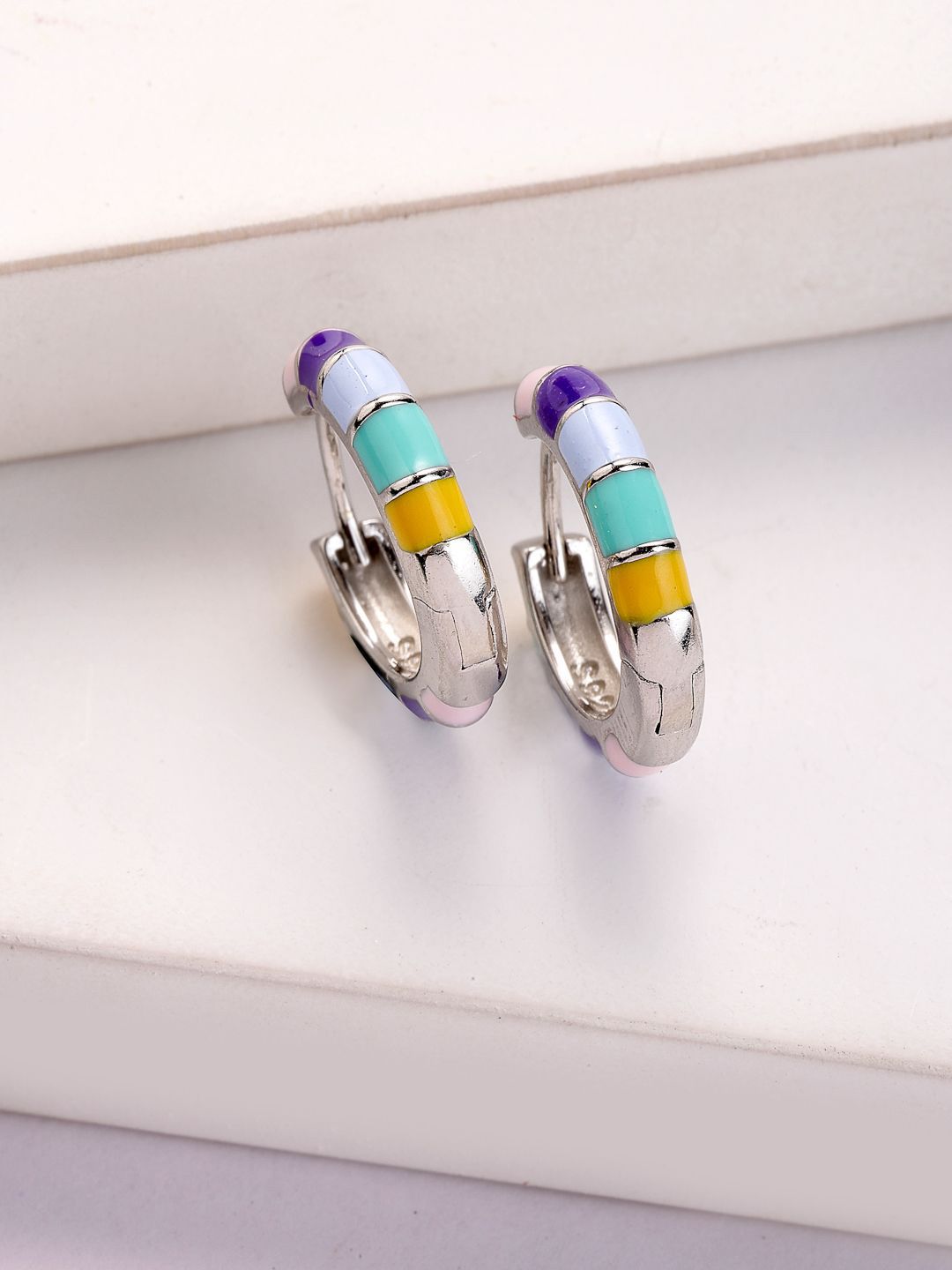 Subang Gelung Bersalut Rhodium PANASH 925 Sterling Silver