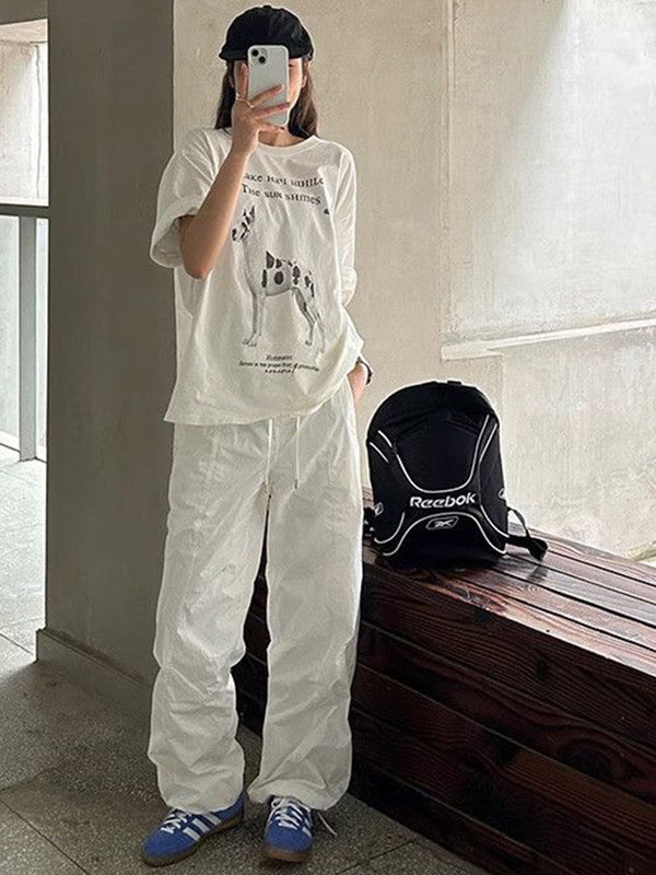DressBerry Women Loose Fit Parachute Trousers