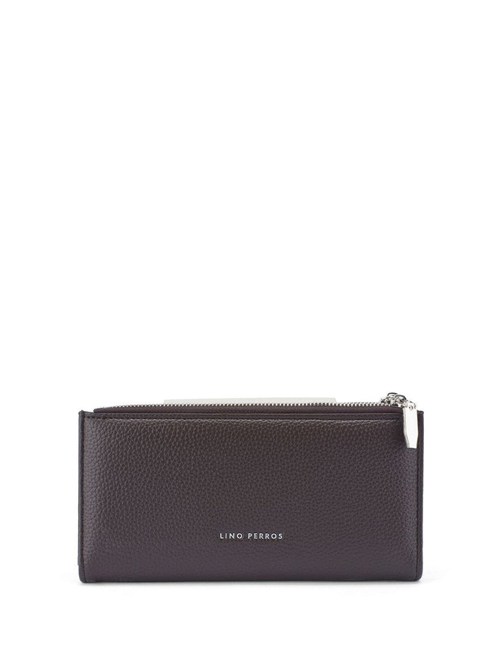 Lino Perros Women Buckle Detail Two Fold Wallet with SIM Card Holder