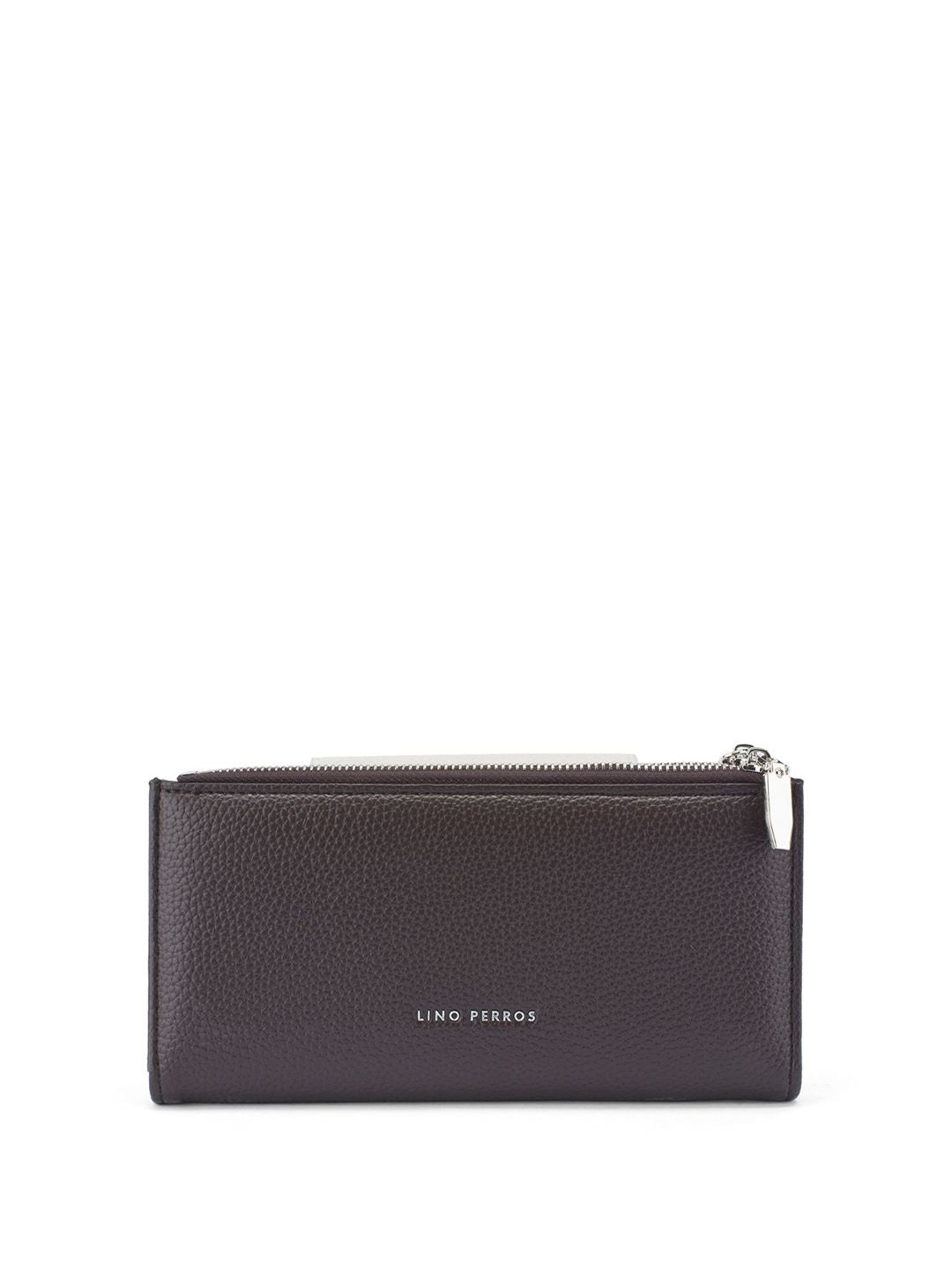 Lino Perros Women Buckle Detail Two Fold Wallet with SIM Card Holder