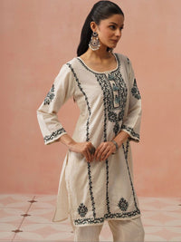 House of Chikankari Women Ethnic Motifs Embroidered Thread Work Kurta