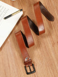 Teakwood Leathers Men Textured Leather Belt