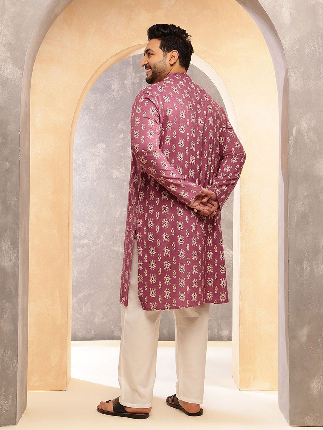 SOJANYA PLUS Motif Etnik Lelaki Bercetak Kurta