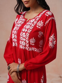 House of Chikankari Women Regular Chikankari Kurta with Trousers