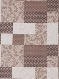 KLOTTHE Brown & White Geometric 400 TC Single Bedsheet with 1 Pillow Covers