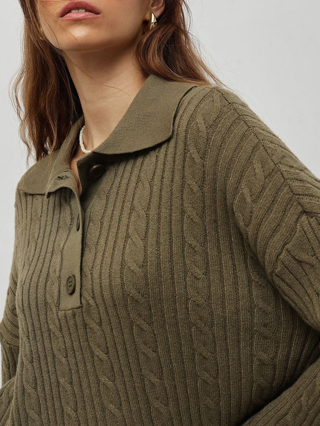 STREET 9 Women Cable Knit Pullover