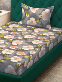 Myntra Elegant Homes Grey Dilengkapi 300 TC Single Cadar 7D Dengan 1 Sarung Bantal-225X150 cm