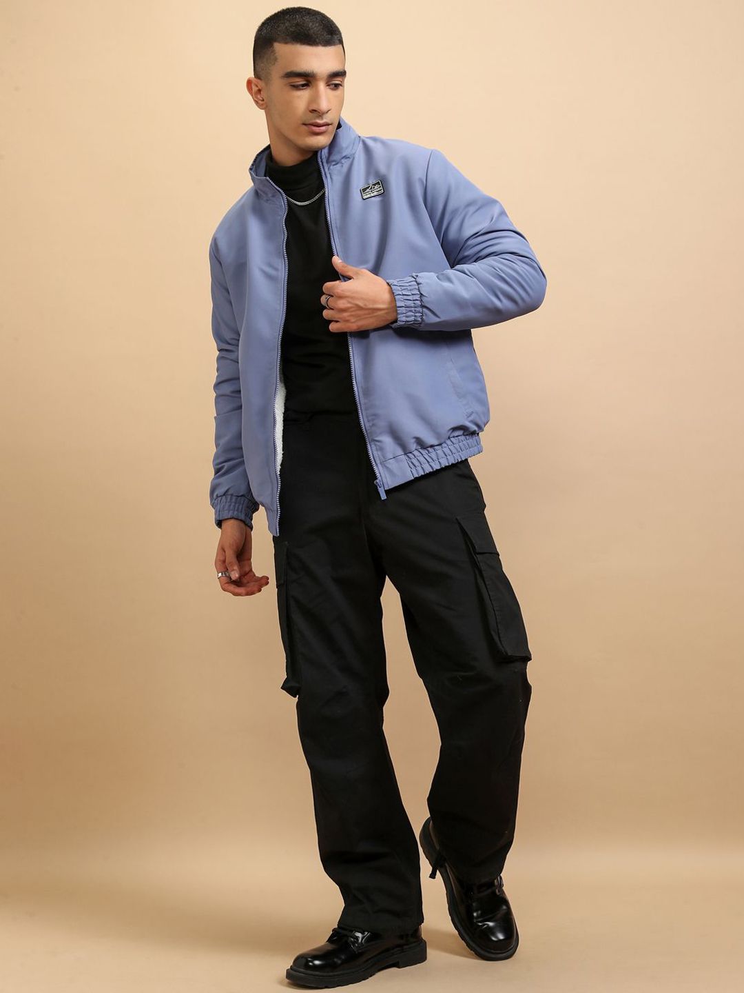 HIGHLANDER Men Colourblocked Crop Outdoor Bomber Jacket