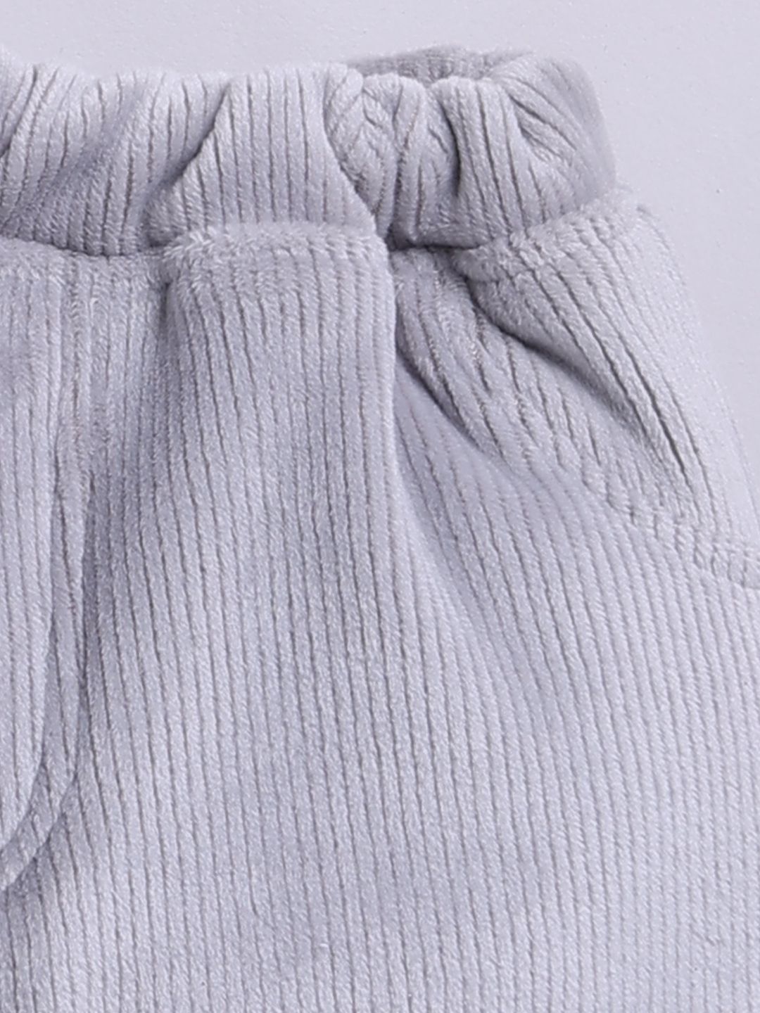 Moms Love Infant Boys Ribbed Velvet-Finish Pure Cotton Sweatshirt With Joggers
