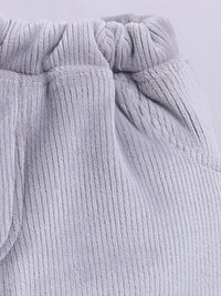 Moms Love Infant Boys Ribbed Velvet-Finish Pure Cotton Sweatshirt With Joggers