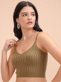 ESPYR By Tokyo Talkies  Ribbed Skinny Fit Sleeveless Strap Tank Top