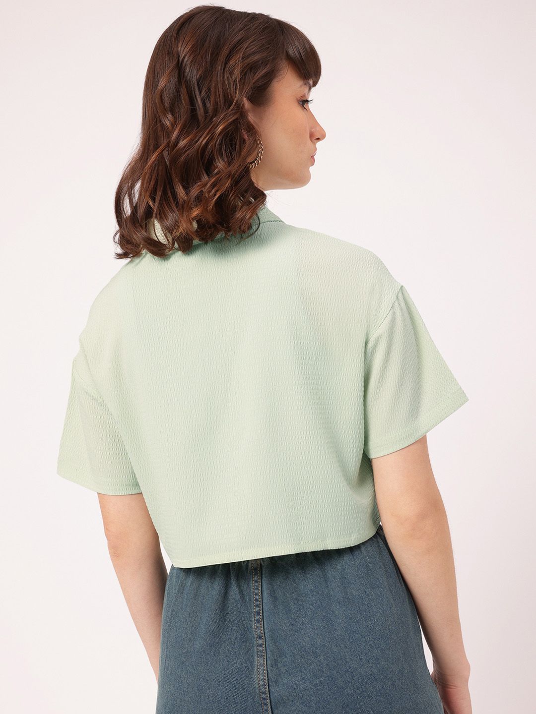 DressBerry Boxy Crop Shirt