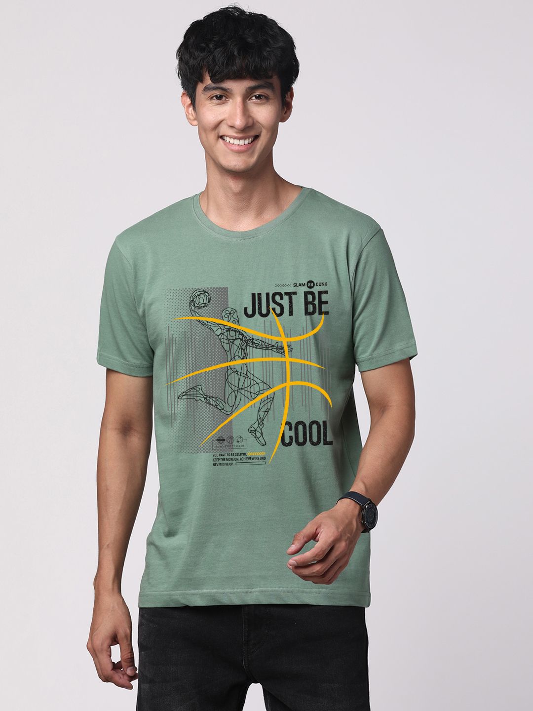 ADRO Pack of 3 Men Graphic Printed T-shirt