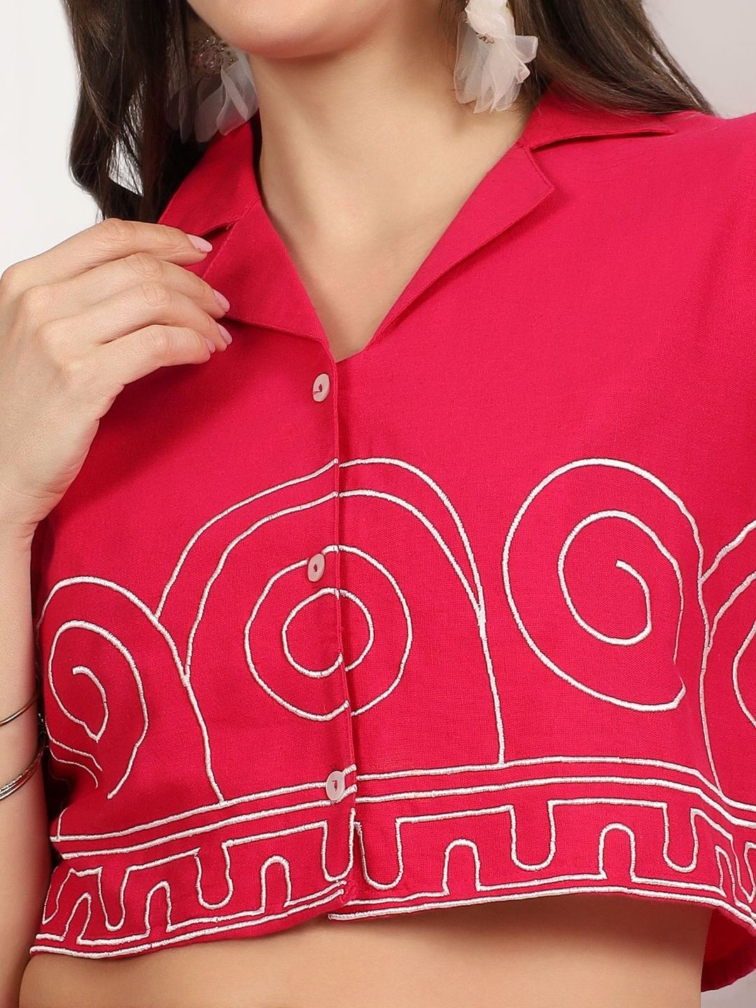 Mamicha Embroidered Shirt with Trousers