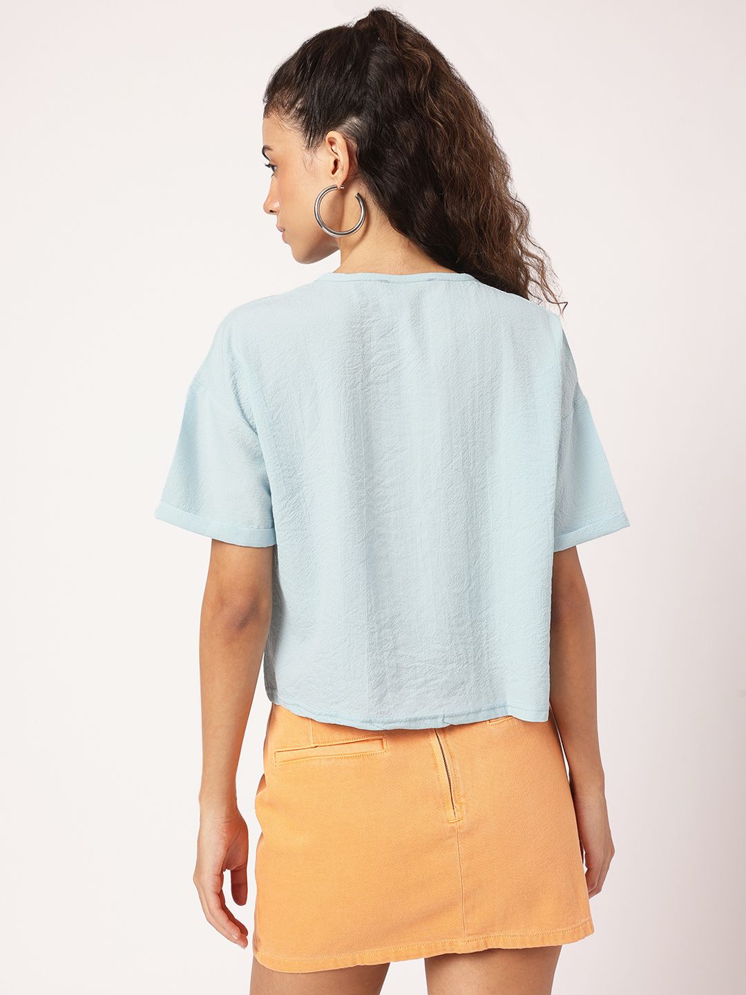 DressBerry Pastel Paradise Drop-Shoulder Sleeves Top
