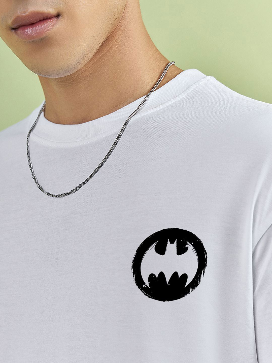 Bewakoof Official DC Merchandise Batman Graphic Printed Pure Cotton Oversized T-Shirt