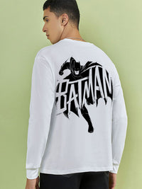 Bewakoof Official DC Merchandise Batman Graphic Printed Pure Cotton Oversized T-Shirt
