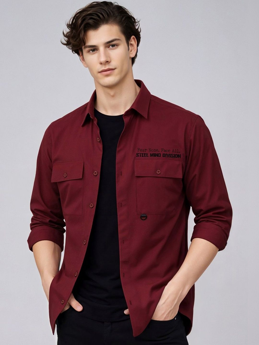 ADRO Classic Printed Cotton Twill Cargo Baju Kasual