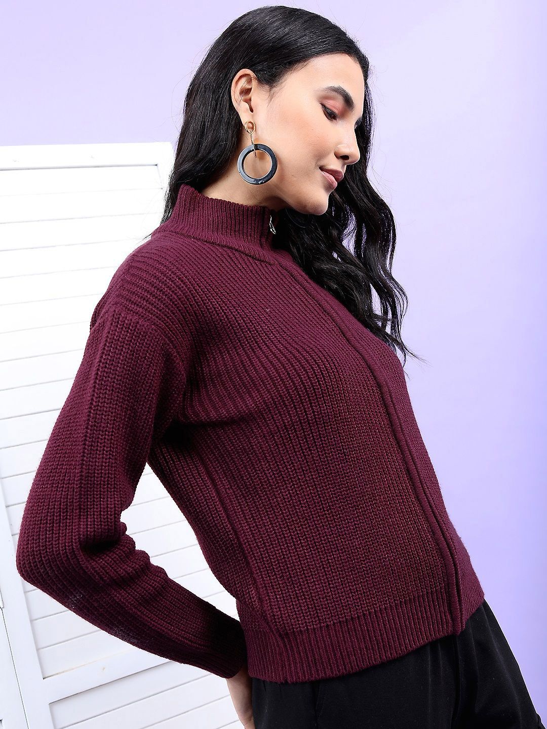 Tokyo Talkies Women Cable Knit Pullover