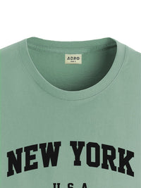 ADRO Men Typography Printed Raw Edge T-shirt