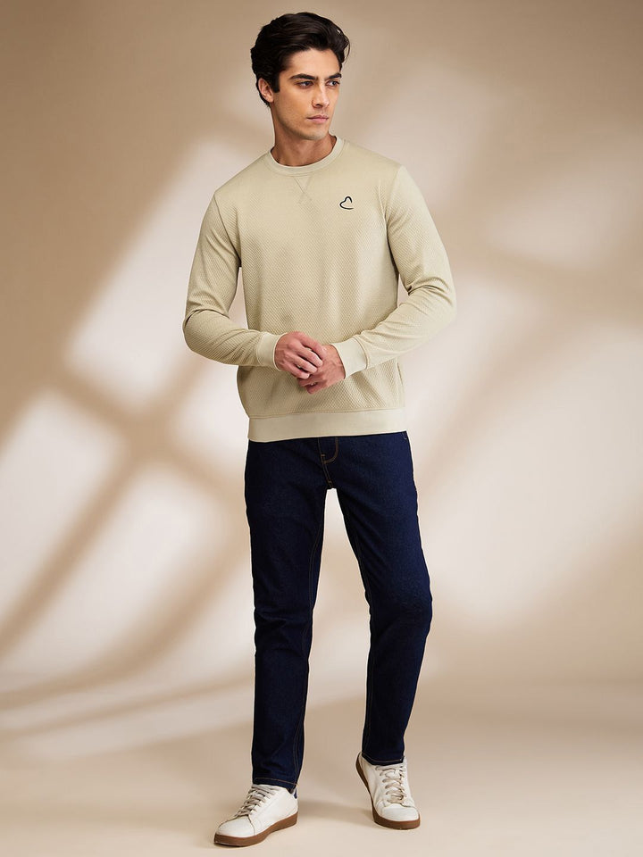 Being Human Men Solid Round Neck Cotton Pullover Sweatshirt