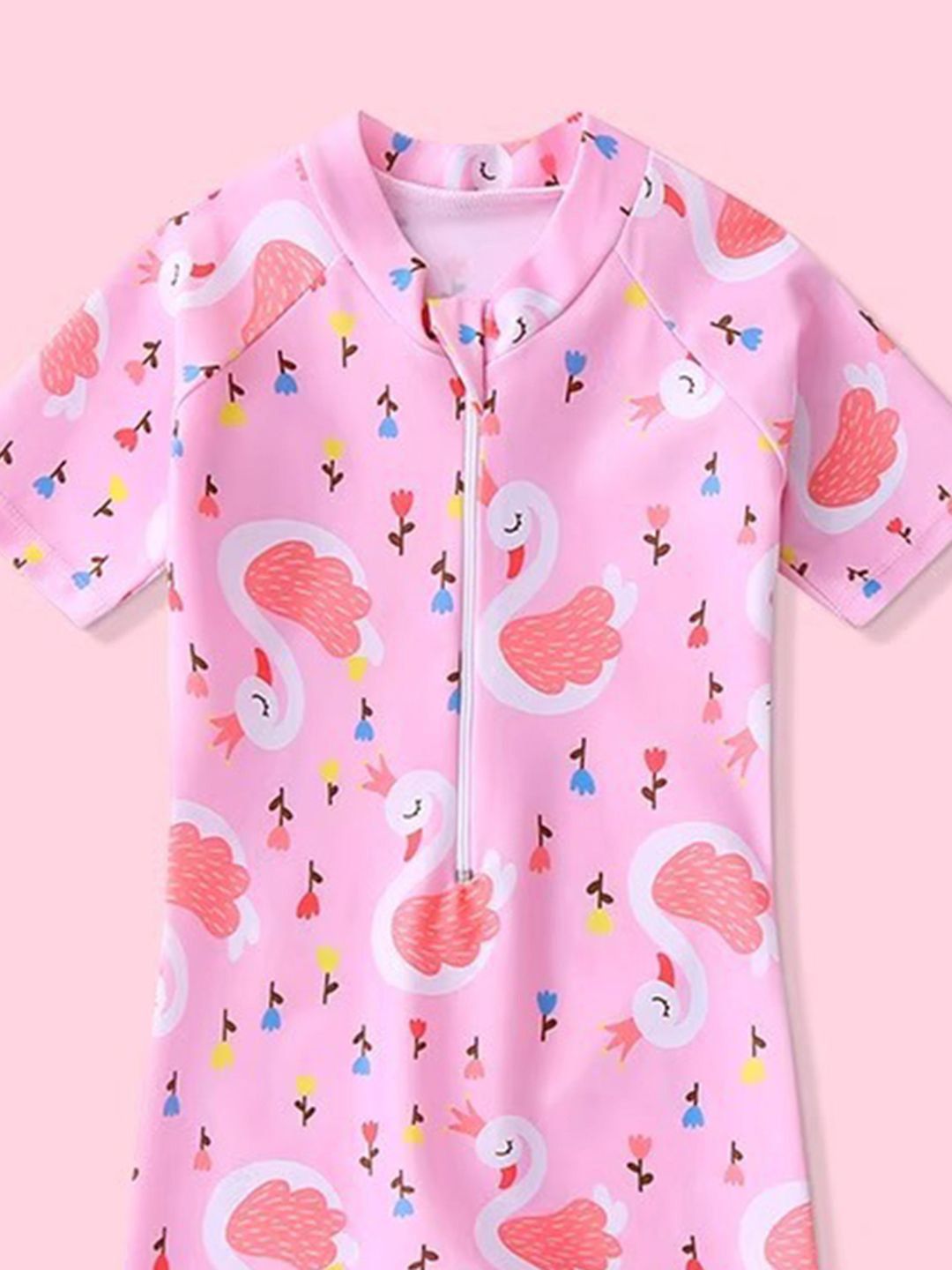 YK Girls Printed Round Neck Legsuit