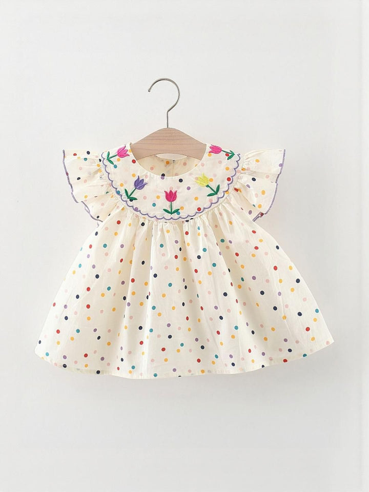 YK Print Peplum Dress