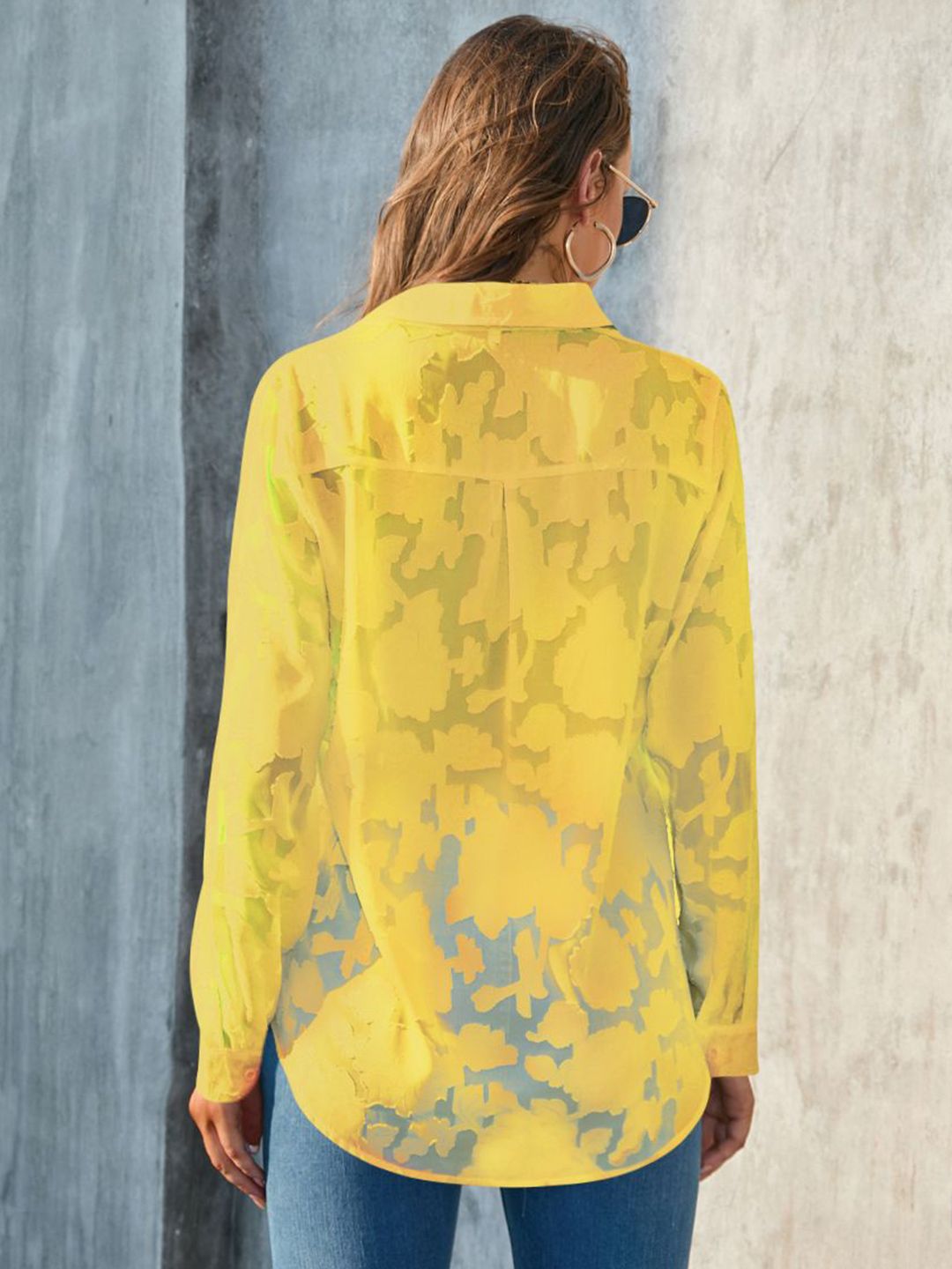 all about you Women Sheer Casual Shirt