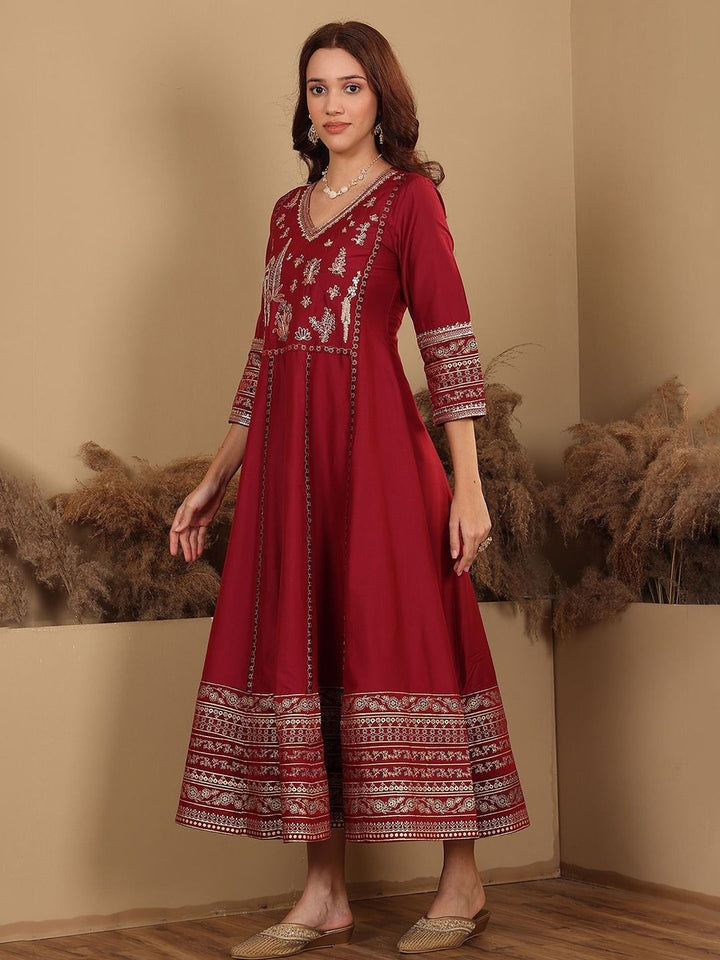 W Women Ethnic Motifs Fit & Flare Maxi Dress