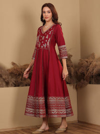 W Women Ethnic Motifs Fit & Flare Maxi Dress