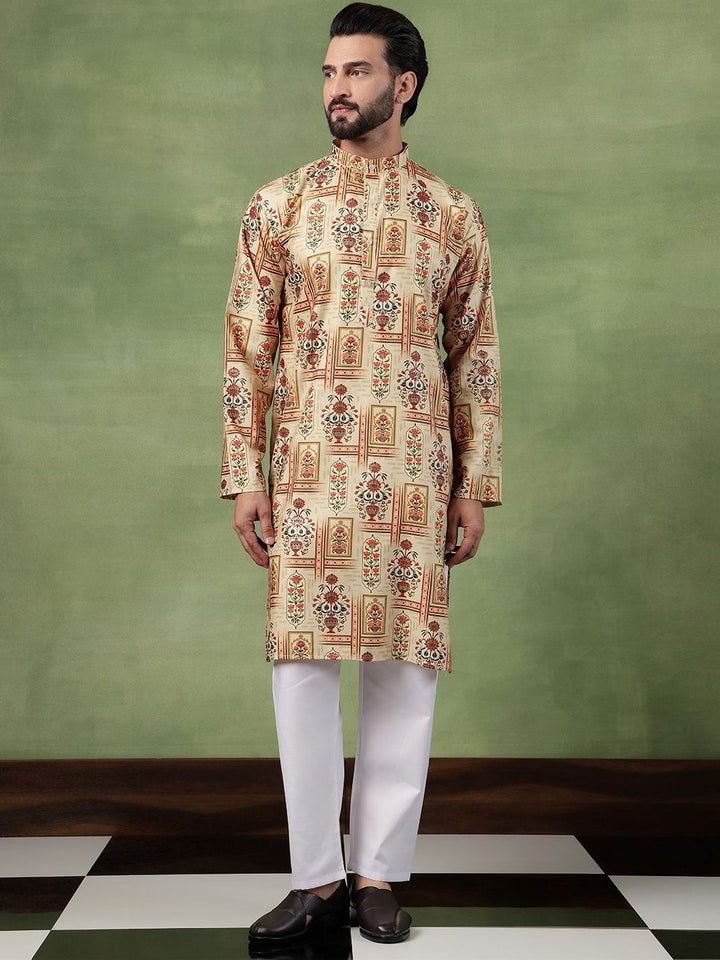 SOJANYA Men Floral Printed Kurta